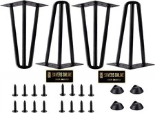 8” Table Legs Metal Furniture Coffee Table Legs, Heavy Duty Rod Solid Iron (E319