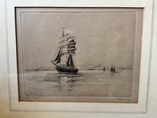 Original etching Off the Isle