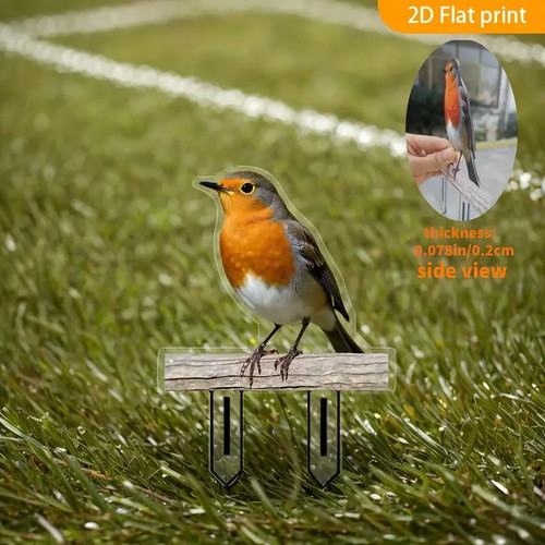 Robin garden stake flat - stake,