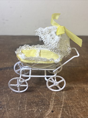 Vtg mini stroller pram doll - pram,