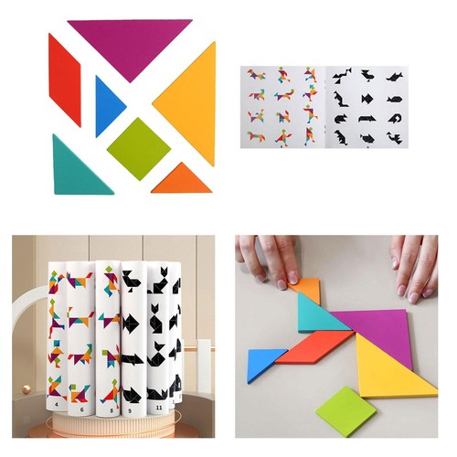 Tangram shapes puzzle - tangram,