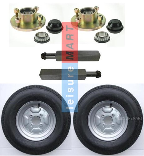 Trailer axle set hubs - 2, x