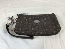 Womens Kipling Monkey Mania Small Brown Clutch Bag BNWT