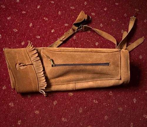 Leather brown back quiver with - leather,