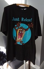 Vintage Just Relax Logo T Shirt by Tootal Size M 44 chest