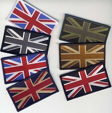 Union Jack UK Flag Badge Patch Sew On or Hook Backing 8cm x 4.5cm