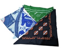 Bundle Of 4 Vintage Bandanas - Harley Davidson, Dallas Cowboys, NY Yankees, Etc