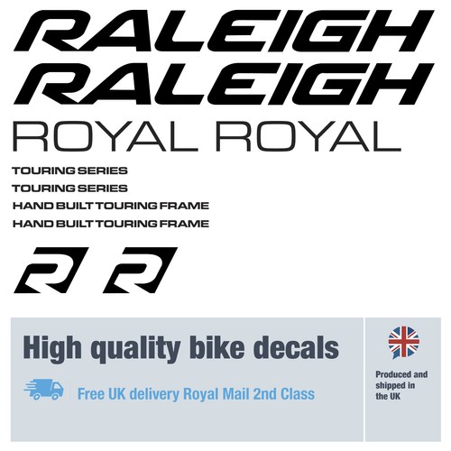 Raleigh royal bike labels - raleigh,