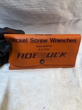 Vintage Roebuck Socket Screw Wrenches Imperial No. 10 in Pouch Good Condition