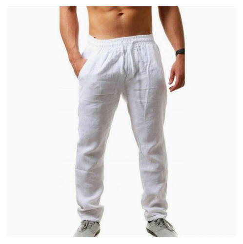 Mens cotton linen trousers - mens,