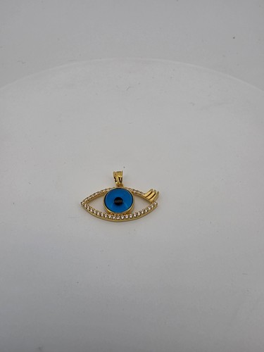 22ct solid gold eyelash - gold, evil