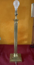 Vintage large brass Corinthian column table lamp  58cm Tall