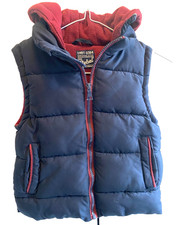 Kids Boys Sleeveless Hooded Padded Lined Gilet Bodywarmer Jacket 5 Year