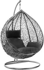 Wicker Hanging Egg Chair Rattan Outdoor Patio Garden Swing Chairs With Cushion