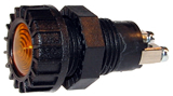Amber round warning indicator - amber,