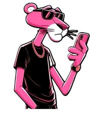 PINK PANTHER LARGE DIY Iron On