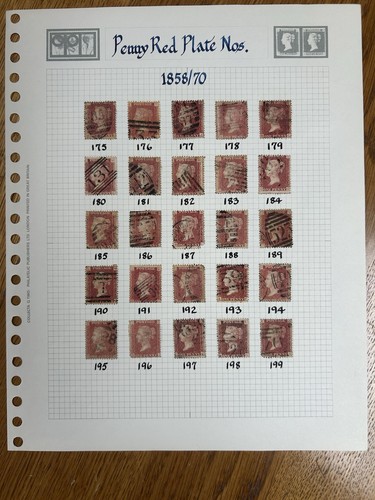 Penny red stamp collection - red,