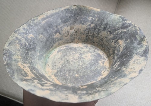 Medieval tin bowl - bowl., large