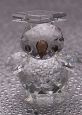 Swarovski type crystal owl with mortar board hat
