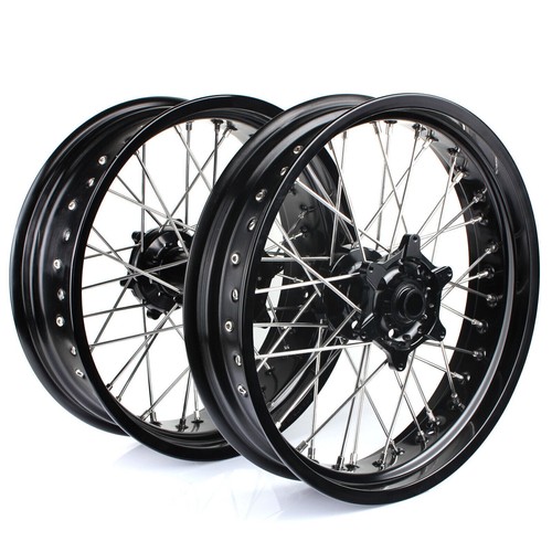 Supermoto black wheels - 17", set