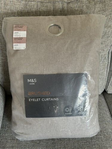 Brushed eyelet curtains - brushed,