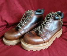 CATAPILLAR BOOTS UK 8 MENS LEATHER 77175 BROWN ANKLE UNBOXED WALKING MACHINES 