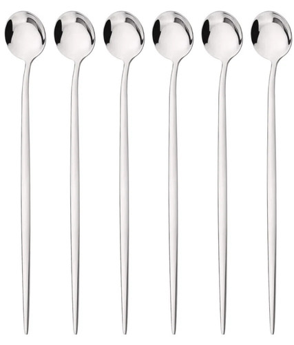 6pcs long handle gold - long,