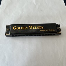 Golden Melody 16 Hole Harmonica (Black)