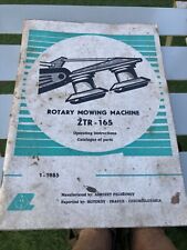 Agrozet Of Czechoslovakia Rotary Mowing Machine ZTR-165 Operation & Parts Manual