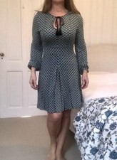 JUICY COUTURE Vintage Style Turquoise Midi Dress UK Size 10