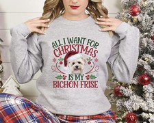 Xmas Sweatshirt Christmas Sweater Bichon Frise Dog Gifts Xmas Jumper Day Festive