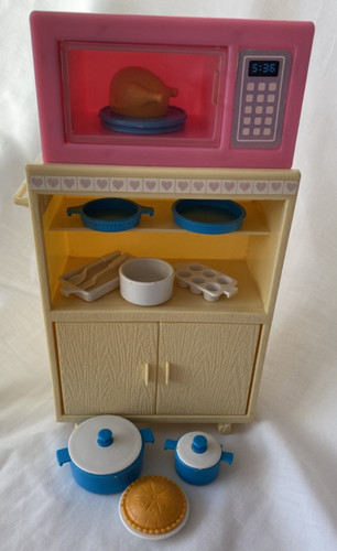 Vintage barbie microwave oven - vintage,