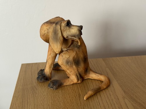 Resin bloodhound figurine - resin,