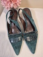 Franco Sarto Teal Suede Sling