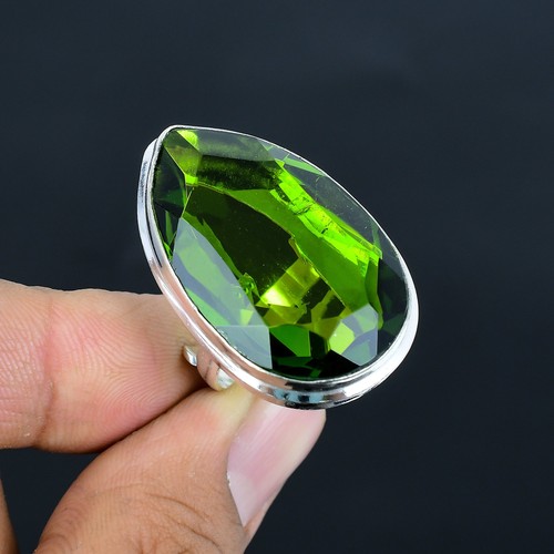 Peridot pear gemstone handmade - pear,