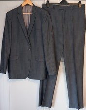 Fellini@Slaters Grey Pinstripe