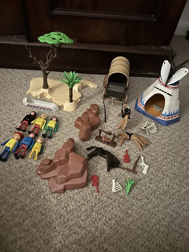 Vintage playmobil indian lot - ,