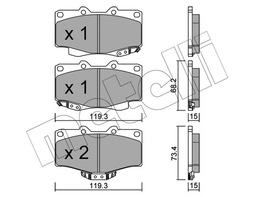 Front brake pad set - brake,