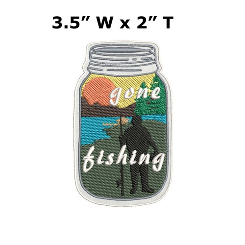 Gone fishing patch - gone,