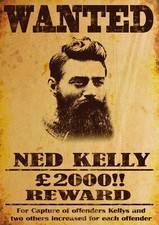 Ned Kelly Wanted Repro POSTER