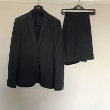 Mens Blue/Greyish Suit Marks and Spencer Super Slim Fit Jacket 38 Trousers 32 W
