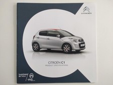 Citroen C1 Touch Feel Flair Urban Ride ELLE Product Spec Brochure Dec 2018