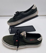 Vans Trainers Pumps Canvas Shoes Black Leopard Print Pattern Unisex Lace Up UK 9