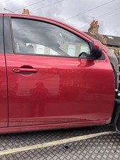 Nissan Micra 2013 Red Driver Door With Mirror Included 1.2 Petrol