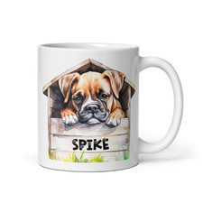 Cute boxer dog cup - cute,