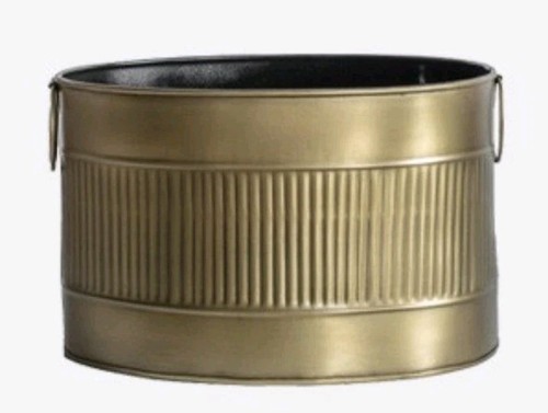 Indoor outdoor planter brass - outdoor,