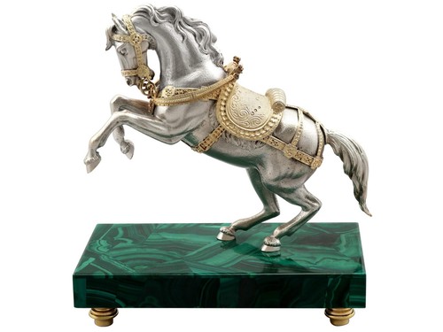 Sterling silver and - gilt, horse