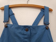 Blue cotton dungaree dress