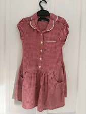 Girls Red Gingham School