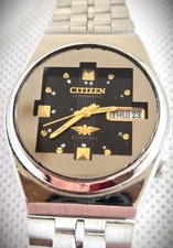 Vintage Citizen Rare 4-824083 21 Jewels Unisex Automatic watch Black Dial  VGWC